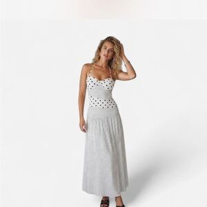 chinese dress ladies Castien Mini Dress Black Polka